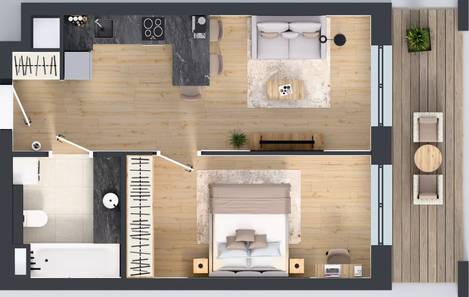 2 pokoje, mieszkanie 42,36 m², piętro 6, oferta nr LM-089, Perspektywa Czechów, Lublin, Czechów Północny, ul. Wojtasa