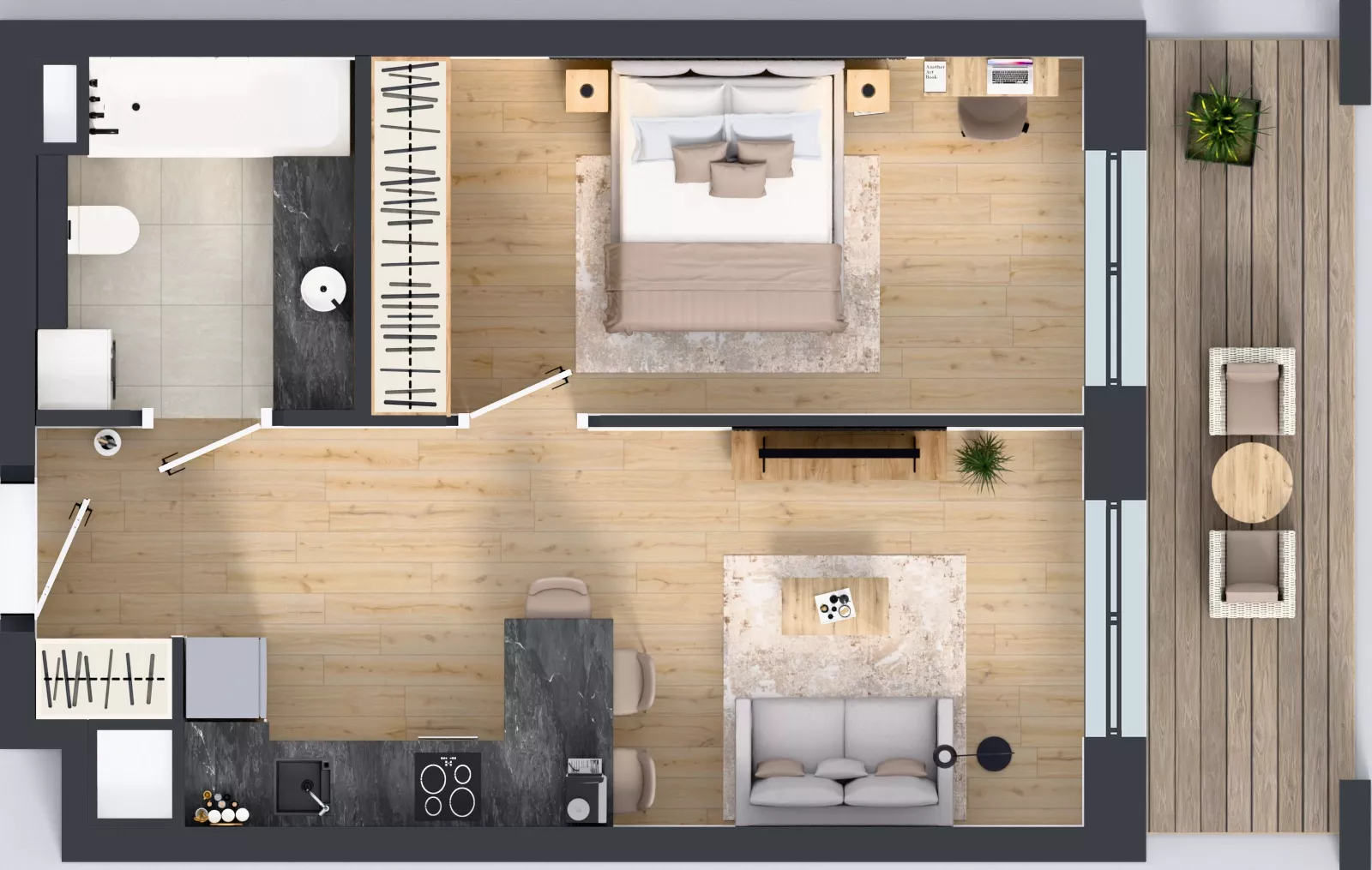 2 pokoje, mieszkanie 42,37 m², piętro 6, oferta nr LM-090, Perspektywa Czechów, Lublin, Czechów Północny, ul. Wojtasa