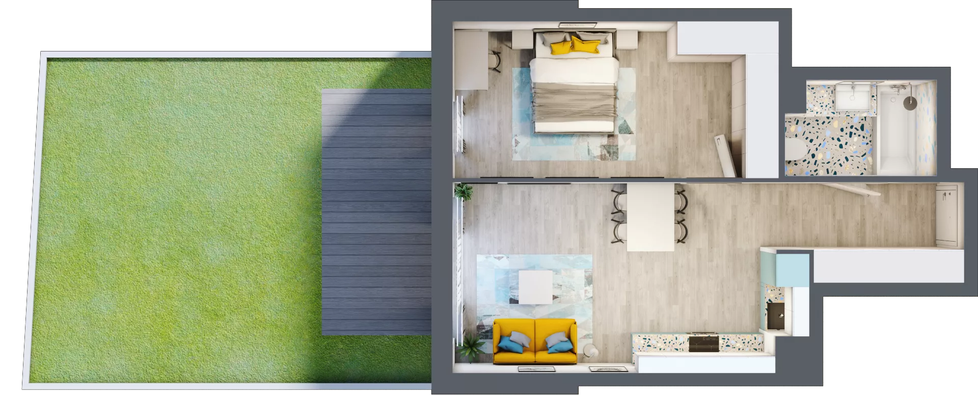 2 pokoje, mieszkanie 48,19 m², parter, oferta nr A-B0M2, Osiedle Blask, Łódź, Bałuty, ul. Smugowa 24