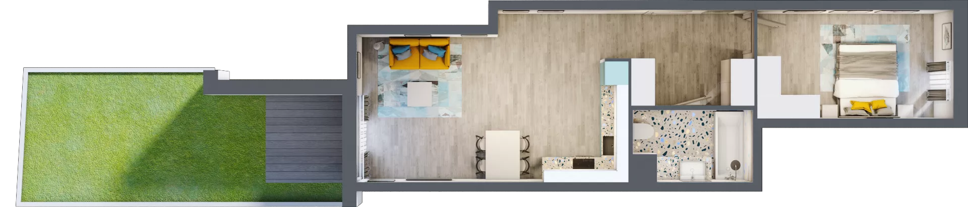 2 pokoje, mieszkanie 54,67 m², parter, oferta nr A-E0M4, Osiedle Blask, Łódź, Bałuty, ul. Smugowa 24