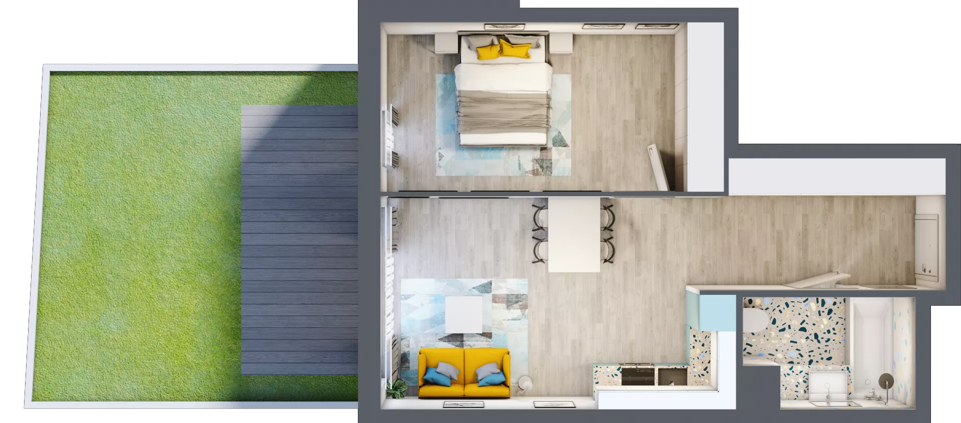 2 pokoje, mieszkanie 48,21 m², parter, oferta nr A-E0M2, Osiedle Blask, Łódź, Bałuty, ul. Smugowa 24