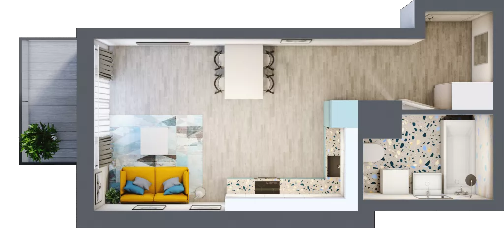 1 pokój, mieszkanie 31,50 m², piętro 3, oferta nr B-A3M4, Osiedle Blask, Łódź, Bałuty, ul. Smugowa 24
