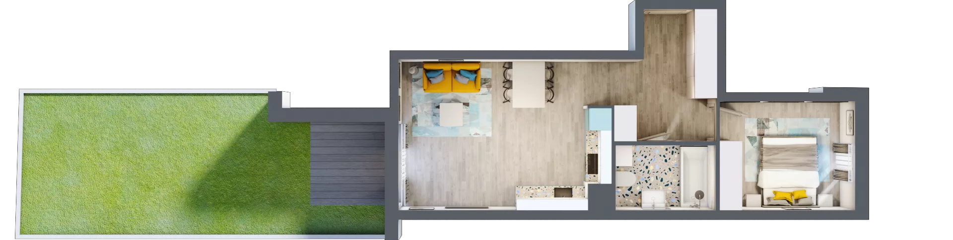 2 pokoje, mieszkanie 46,83 m², parter, oferta nr B-C0M4, Osiedle Blask, Łódź, Bałuty, ul. Smugowa 24