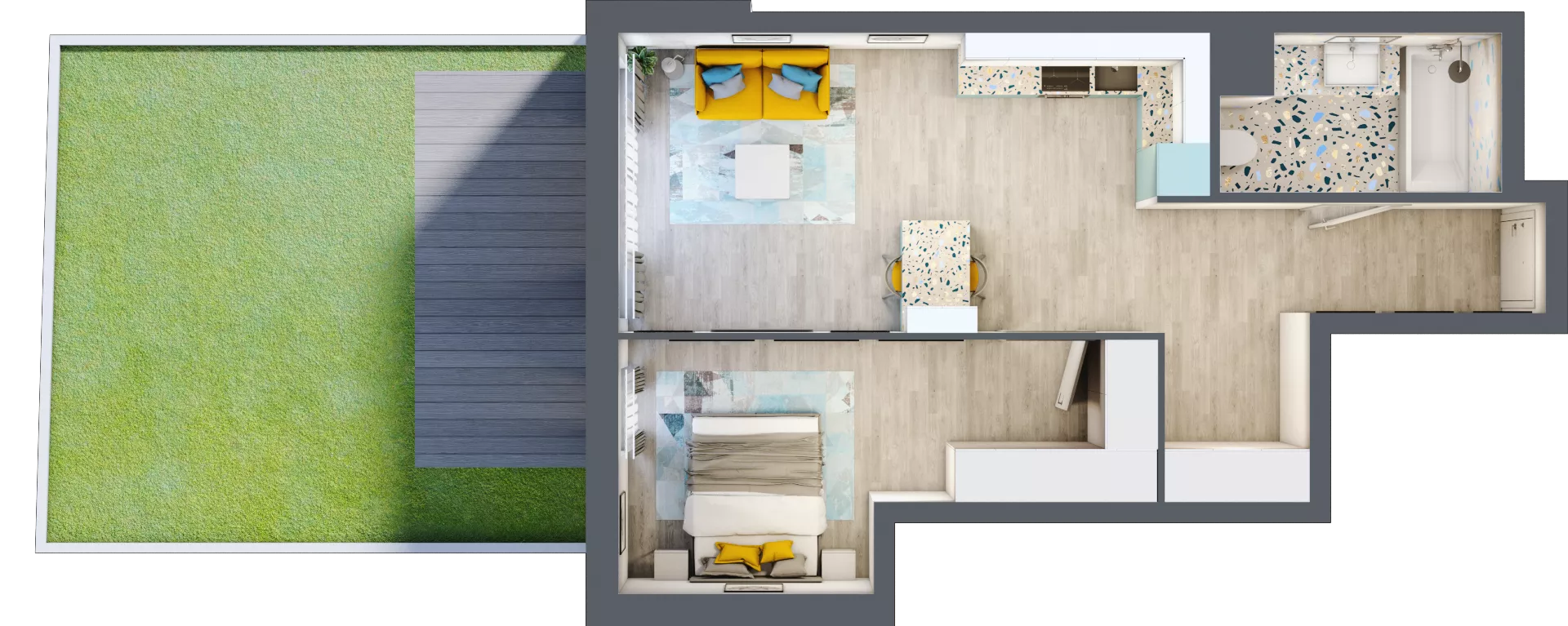 2 pokoje, mieszkanie 50,12 m², parter, oferta nr B-D0M3, Osiedle Blask, Łódź, Bałuty, ul. Smugowa 24