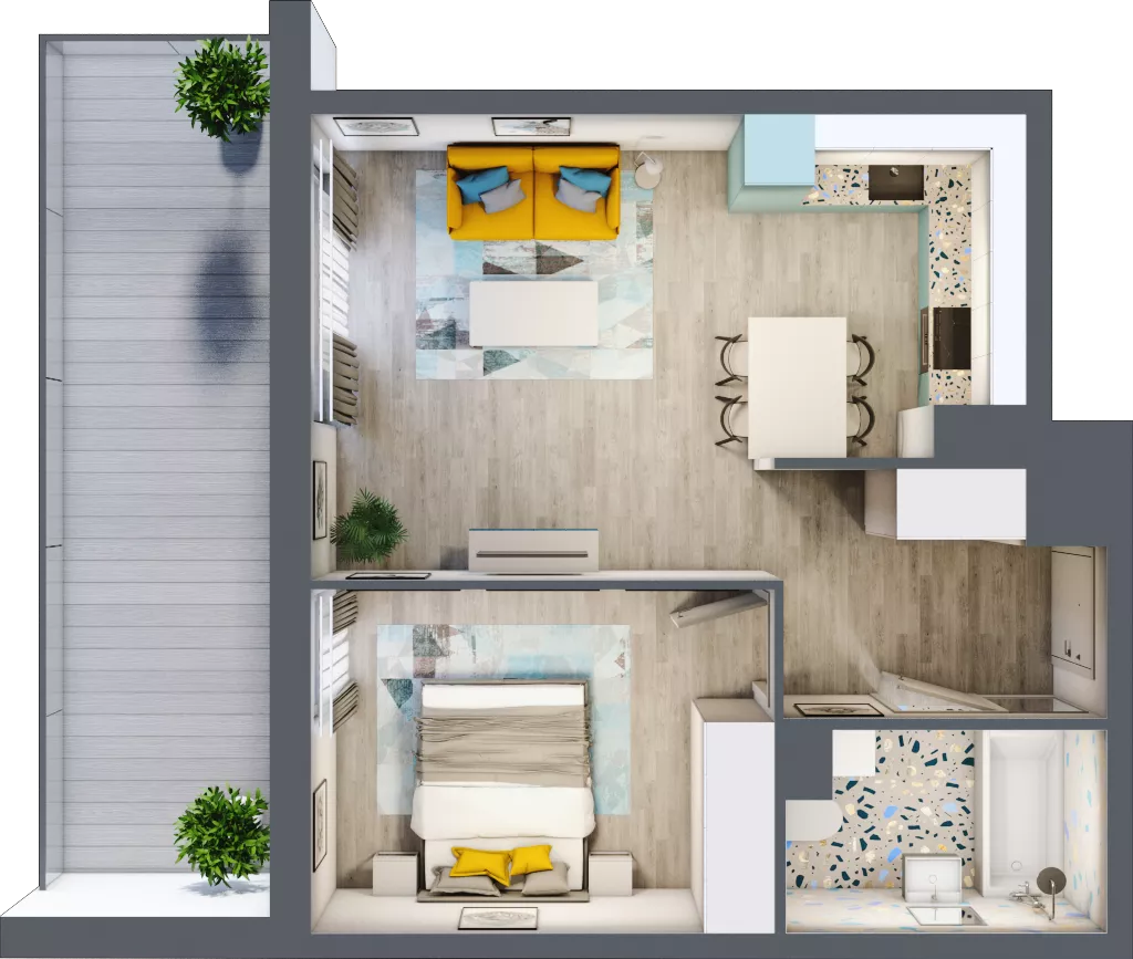 2 pokoje, apartament 43,24 m², parter, oferta nr M.112, Tarasy Śląskie, Chorzów, Chorzów II, ul. 3 Maja