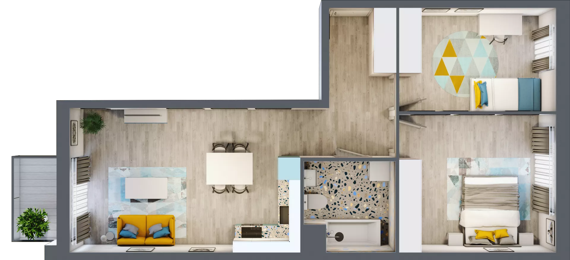 3 pokoje, mieszkanie 65,49 m², piętro 3, oferta nr M.83, Tarasy Śląskie, Chorzów, Chorzów II, ul. 3 Maja