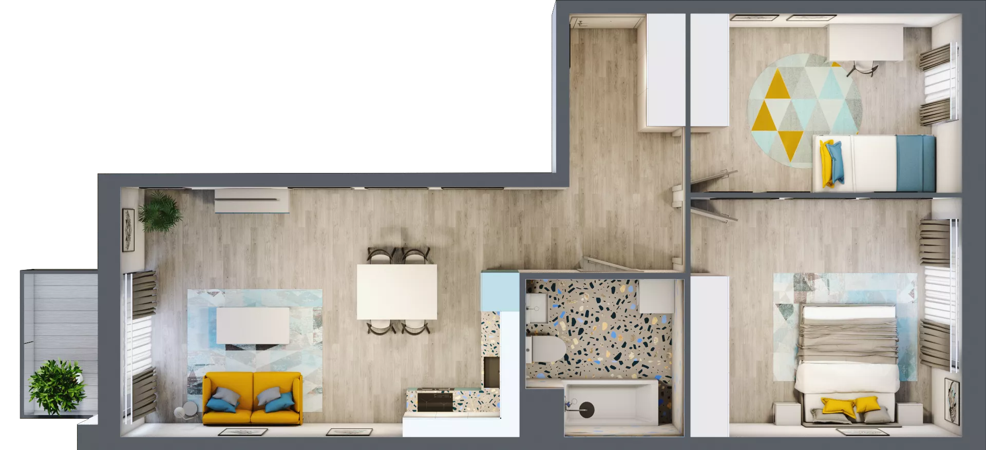 3 pokoje, mieszkanie 65,49 m², piętro 2, oferta nr M.74, Tarasy Śląskie, Chorzów, Chorzów II, ul. 3 Maja