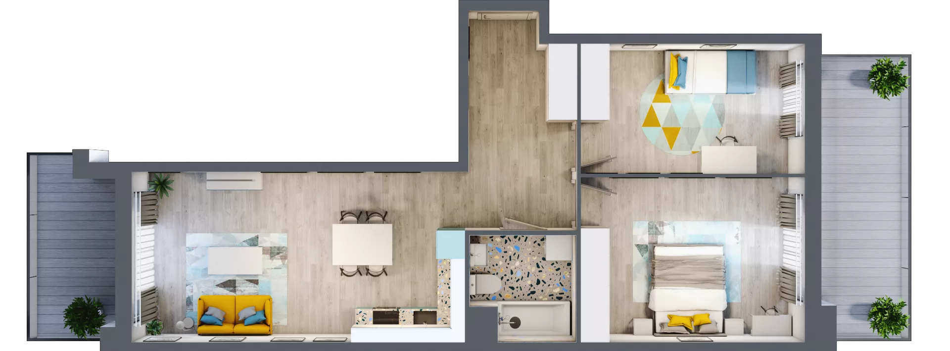 3 pokoje, mieszkanie 69,28 m², piętro 1, oferta nr M.68, Tarasy Śląskie, Chorzów, Chorzów II, ul. 3 Maja