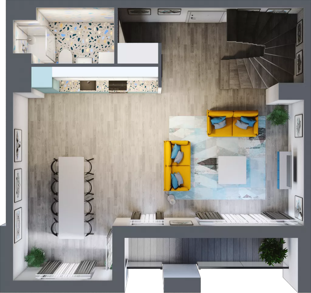 1 pokój, mieszkanie 95,06 m², piętro 5, oferta nr M.32, Tarasy Śląskie, Chorzów, Chorzów II, ul. 3 Maja