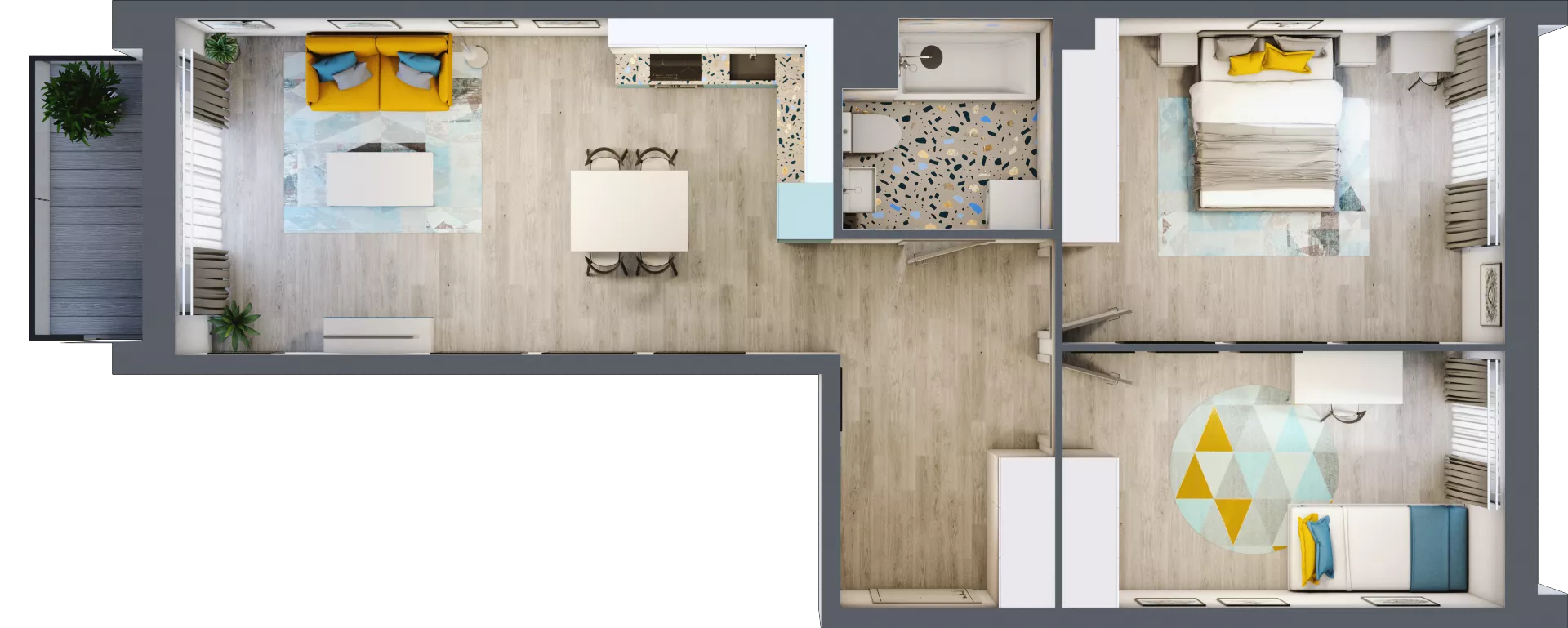 3 pokoje, mieszkanie 68,12 m², piętro 5, oferta nr M.64, Tarasy Śląskie, Chorzów, Chorzów II, ul. 3 Maja