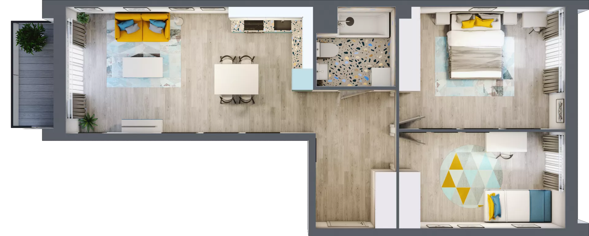 3 pokoje, mieszkanie 68,12 m², piętro 4, oferta nr M.58, Tarasy Śląskie, Chorzów, Chorzów II, ul. 3 Maja