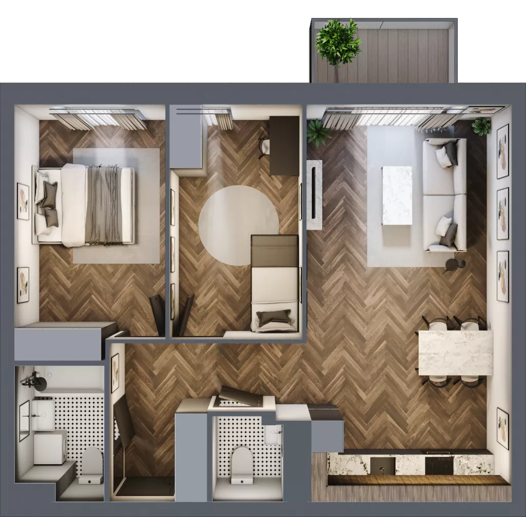 3 pokoje, mieszkanie 65,99 m², piętro 7, oferta nr M66, Osiedle Św. Barbary, Tarnobrzeg, Siarkowiec, ul. Świętej Barbary 9a