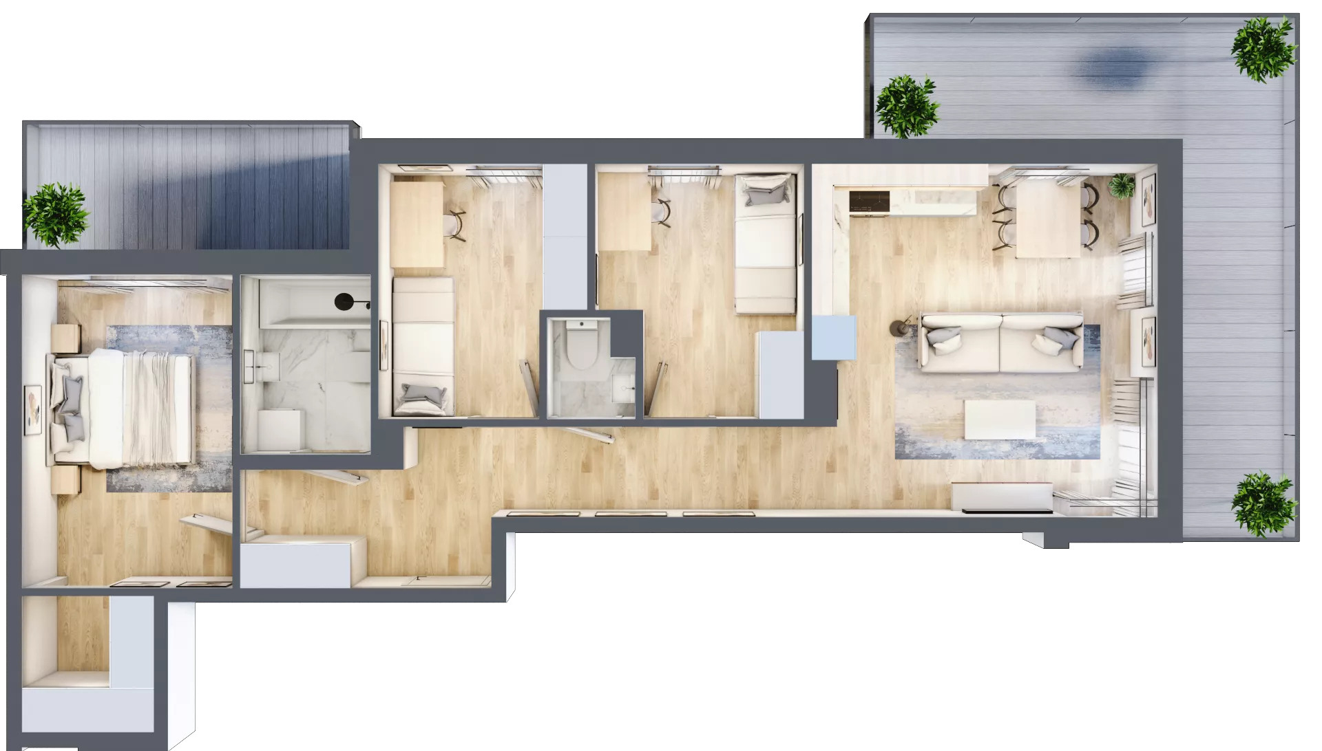 4 pokoje, mieszkanie 72,01 m², piętro 4, oferta nr 6-52, Osiedle Bella Vista Etap V, Kielce, Ostra Górka, ul. Generała Andersa / Wojska Polskiego