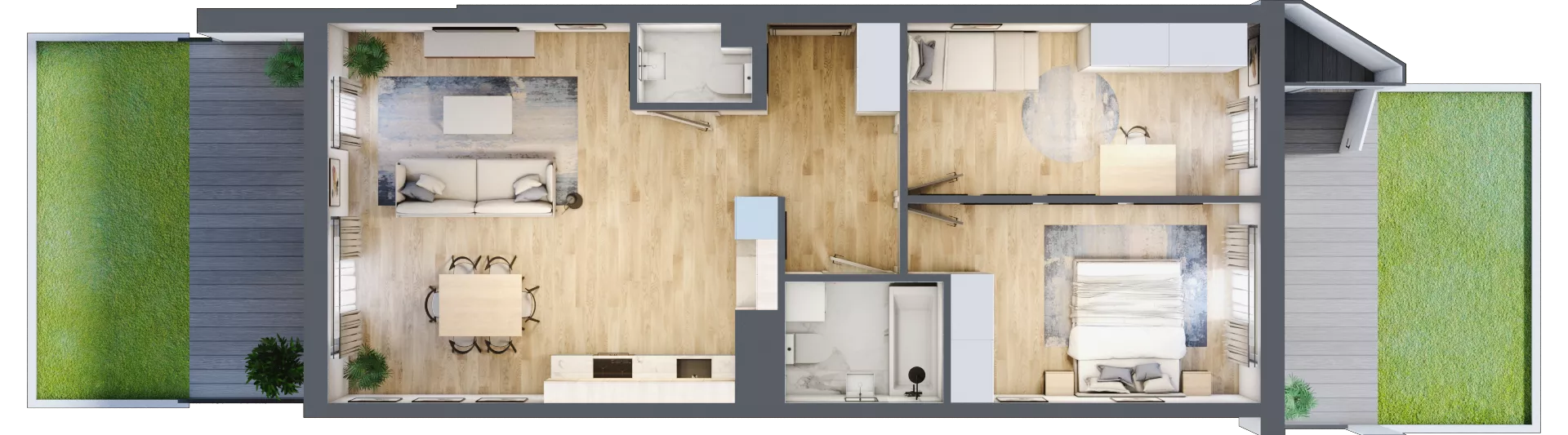 3 pokoje, mieszkanie 66,80 m², parter, oferta nr 7-24, Osiedle Bella Vista Etap V, Kielce, Ostra Górka, ul. Generała Andersa / Wojska Polskiego