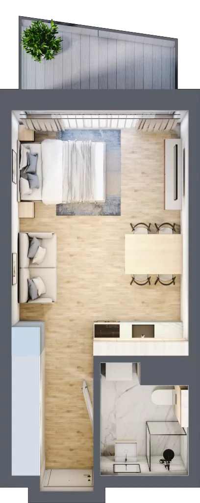 1 pokój, apartament inwestycyjny 28,22 m², piętro 1, oferta nr 8, Lemko Residence, Krynica-Zdrój, ul. Józefa Piłsudskiego