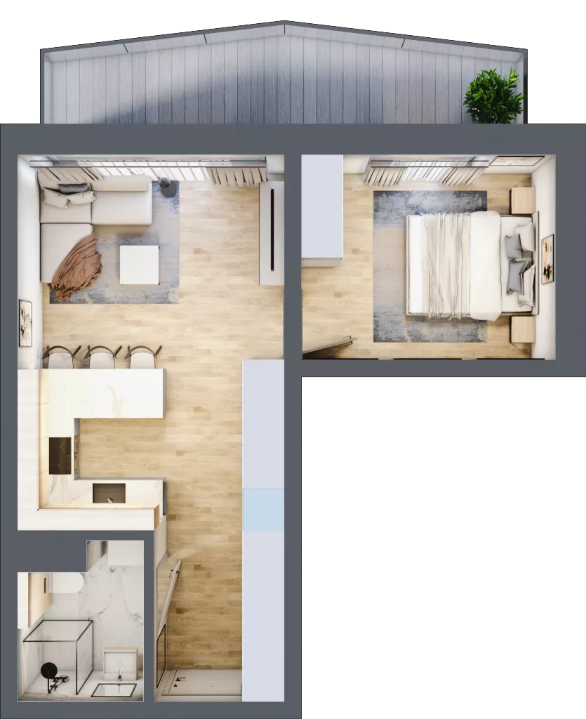 2 pokoje, apartament inwestycyjny 41,85 m², piętro 1, oferta nr 9, Lemko Residence, Krynica-Zdrój, ul. Józefa Piłsudskiego