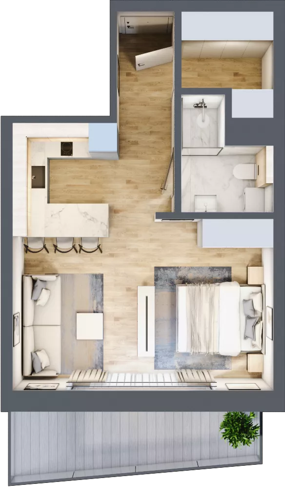 2 pokoje, apartament inwestycyjny 37,38 m², piętro 2, oferta nr 23, Lemko Residence, Krynica-Zdrój, ul. Józefa Piłsudskiego