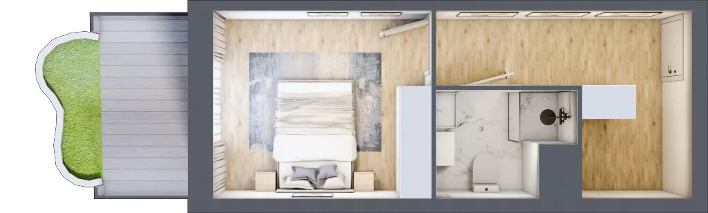 2 pokoje, mieszkanie 39,85 m², parter, oferta nr A.0.2, Cisha, Dziwnów, ul. Kaprala Koniecznego 3