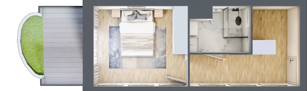 2 pokoje, mieszkanie 40,43 m², parter, oferta nr A.0.3, Cisha, Dziwnów, ul. Kaprala Koniecznego 3