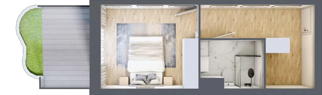 2 pokoje, mieszkanie 40,33 m², parter, oferta nr A.0.6, Cisha, Dziwnów, ul. Kaprala Koniecznego 3