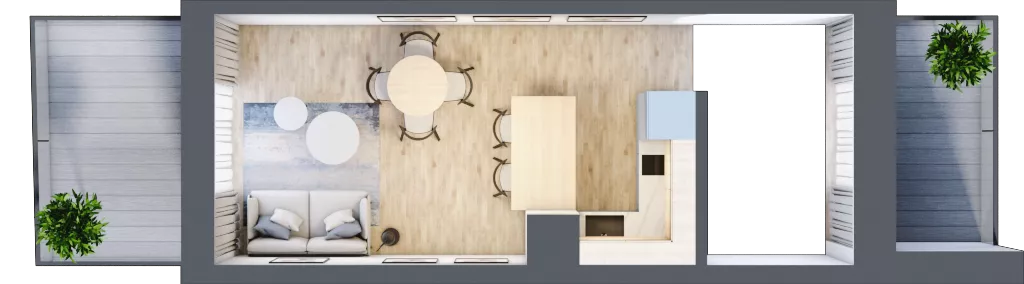 2 pokoje, mieszkanie 40,33 m², parter, oferta nr A.0.6, Cisha, Dziwnów, ul. Kaprala Koniecznego 3