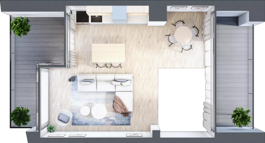 3 pokoje, apartament 62,69 m², parter, oferta nr B.0.2, Cisha, Dziwnów, ul. Kaprala Koniecznego 3