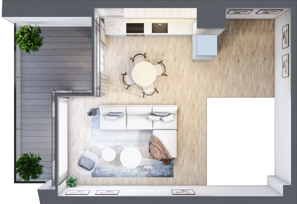 3 pokoje, mieszkanie 57,96 m², parter, oferta nr B.0.3, Cisha, Dziwnów, ul. Kaprala Koniecznego 3