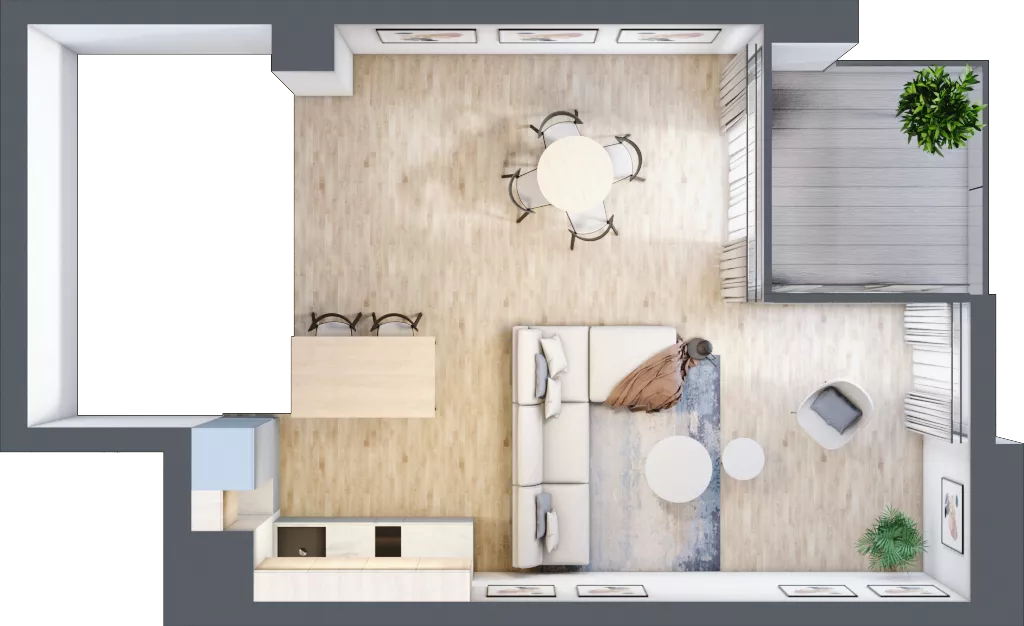 3 pokoje, mieszkanie 70,28 m², parter, oferta nr C.0.5, Cisha, Dziwnów, ul. Kaprala Koniecznego 3