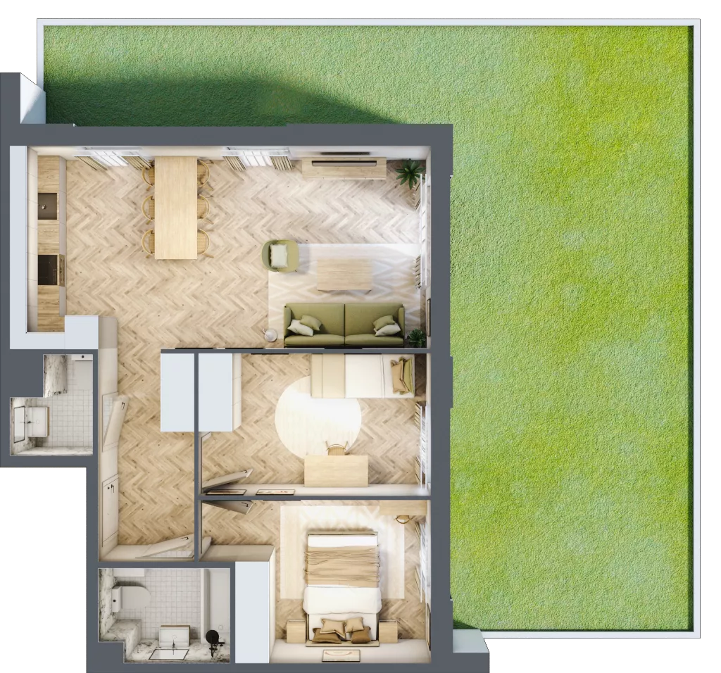 3 pokoje, mieszkanie 61,03 m², parter, oferta nr 2.0.09, Rytelska, Gdańsk, Orunia Górna-Gdańsk Południe, ul. Rytelska