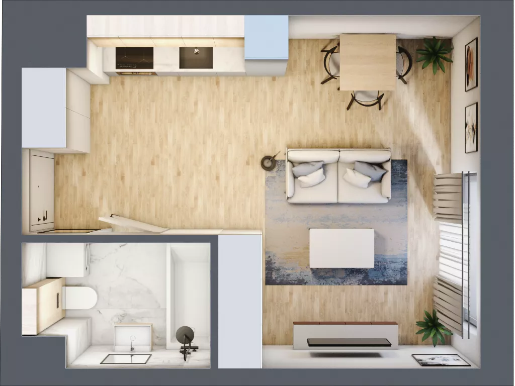 3 pokoje, mieszkanie 58,63 m², piętro 1, oferta nr A4, Maratońska 49, Łódź, Polesie, Retkinia, ul. Maratońska 49