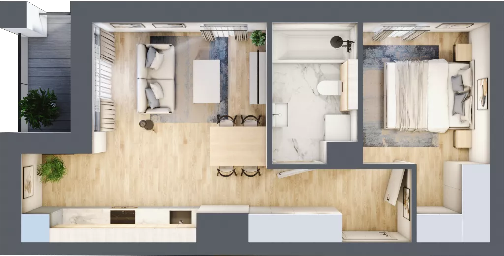 1 pokój, mieszkanie 29,85 m², piętro 4, oferta nr A52, Maratońska 49, Łódź, Polesie, Retkinia, ul. Maratońska 49