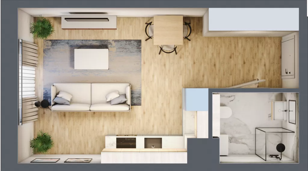 1 pokój, mieszkanie 29,34 m², piętro 1, oferta nr B52, Maratońska 49, Łódź, Polesie, Retkinia, ul. Maratońska 49