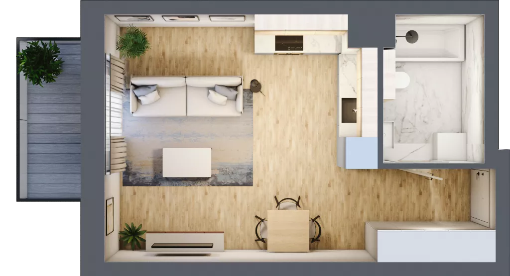1 pokój, mieszkanie 29,18 m², piętro 1, oferta nr C4, Maratońska 49, Łódź, Polesie, Retkinia, ul. Maratońska 49