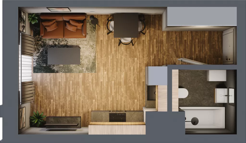 1 pokój, apartament 26,44 m², piętro 3, oferta nr 63, Folwark Scheiblera, Łódź, Widzew, ul. Tymienieckiego 33A