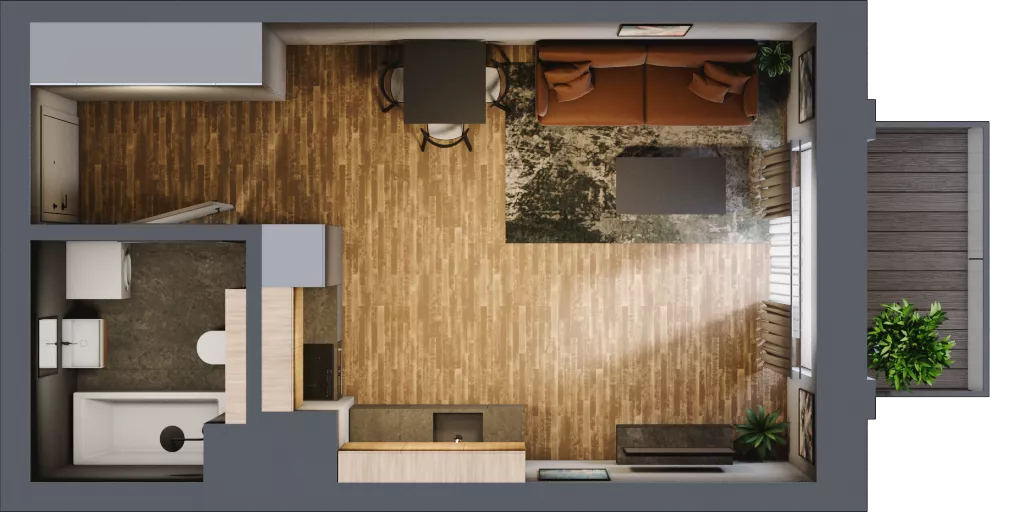 1 pokój, apartament 31,77 m², piętro 2, oferta nr 54, Folwark Scheiblera, Łódź, Widzew, ul. Tymienieckiego 33A