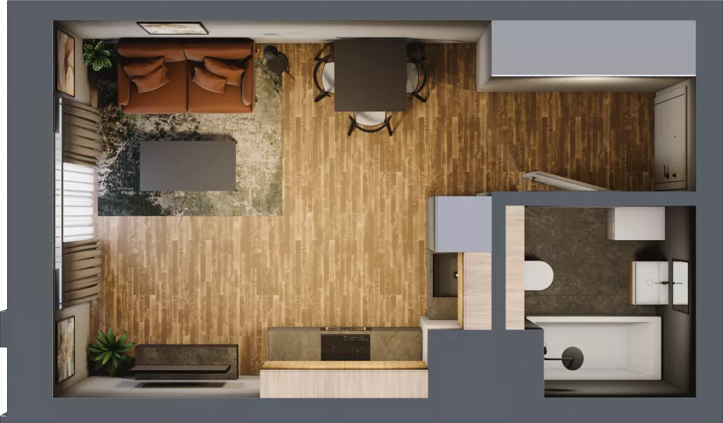 1 pokój, apartament 26,44 m², piętro 2, oferta nr 56, Folwark Scheiblera, Łódź, Widzew, ul. Tymienieckiego 33A