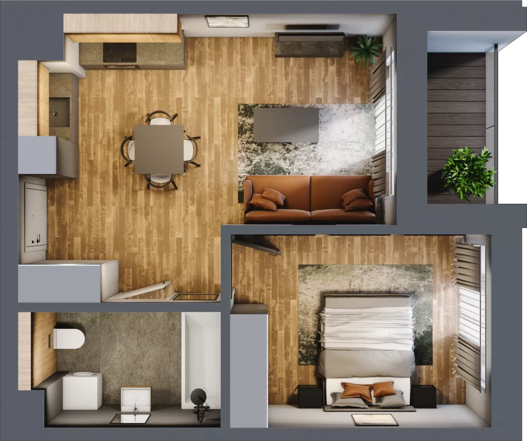 2 pokoje, apartament 41,85 m², piętro 1, oferta nr 143, Folwark Scheiblera, Łódź, Widzew, ul. Tymienieckiego 33A