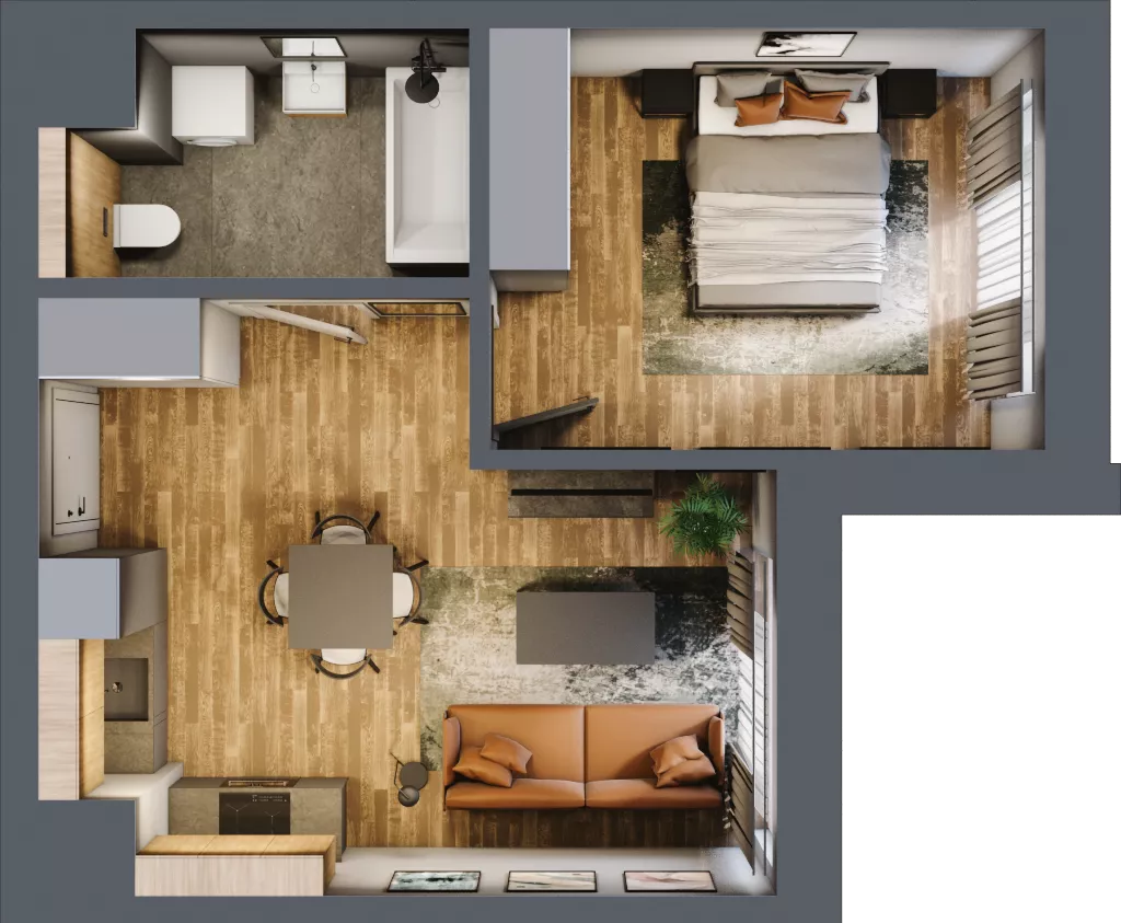 2 pokoje, apartament 39,50 m², piętro 3, oferta nr 169, Folwark Scheiblera, Łódź, Widzew, ul. Tymienieckiego 33A
