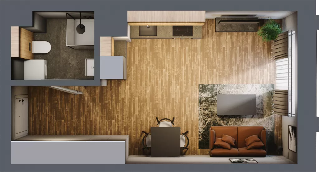 1 pokój, apartament 28,97 m², piętro 2, oferta nr 24, Folwark Scheiblera, Łódź, Widzew, ul. Tymienieckiego 33A