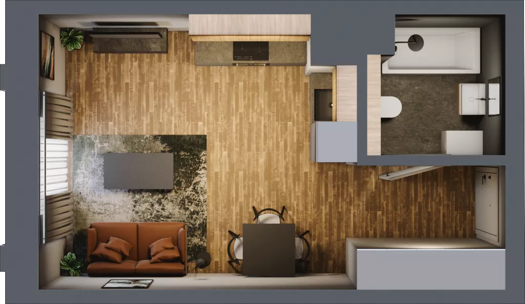 1 pokój, apartament 26,65 m², piętro 3, oferta nr 64, Folwark Scheiblera, Łódź, Widzew, ul. Tymienieckiego 33A