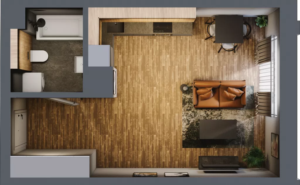 1 pokój, apartament 34,03 m², piętro 2, oferta nr 152, Folwark Scheiblera, Łódź, Widzew, ul. Tymienieckiego 33A