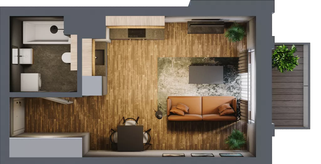 1 pokój, apartament 31,08 m², piętro 2, oferta nr 17, Folwark Scheiblera, Łódź, Widzew, ul. Tymienieckiego 33A
