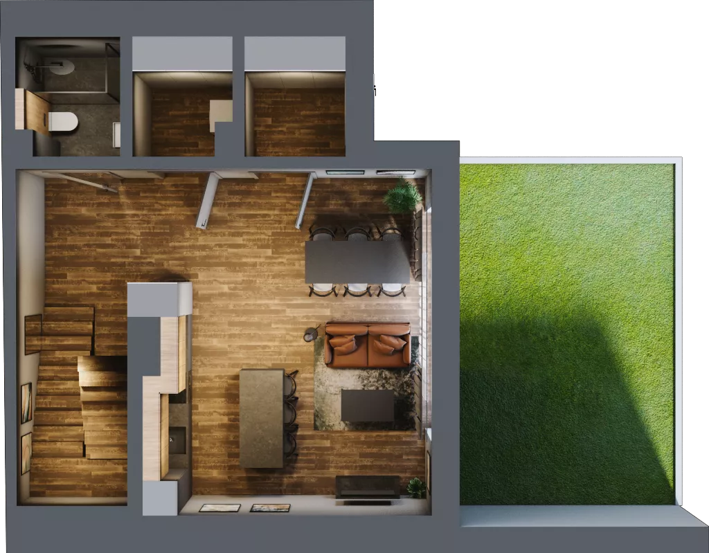 Dom 99,24 m², oferta nr D2, Folwark Scheiblera - domy, Łódź, Widzew, ul. Tymienieckiego 33A