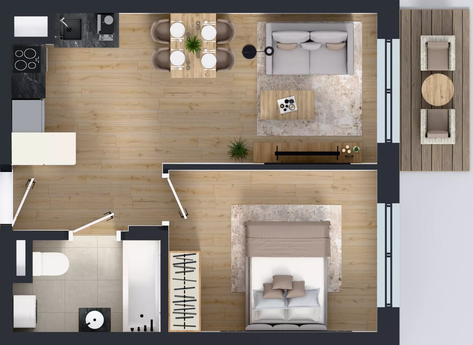 2 pokoje, mieszkanie 37,92 m², piętro 2, oferta nr M012, IKONA Światowida 5, Warszawa, Białołęka, Tarchomin, ul. Światowida 5