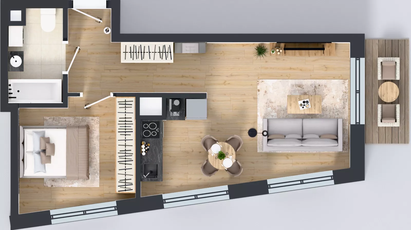 2 pokoje, mieszkanie 43,53 m², piętro 2, oferta nr M013, IKONA Światowida 5, Warszawa, Białołęka, Tarchomin, ul. Światowida 5