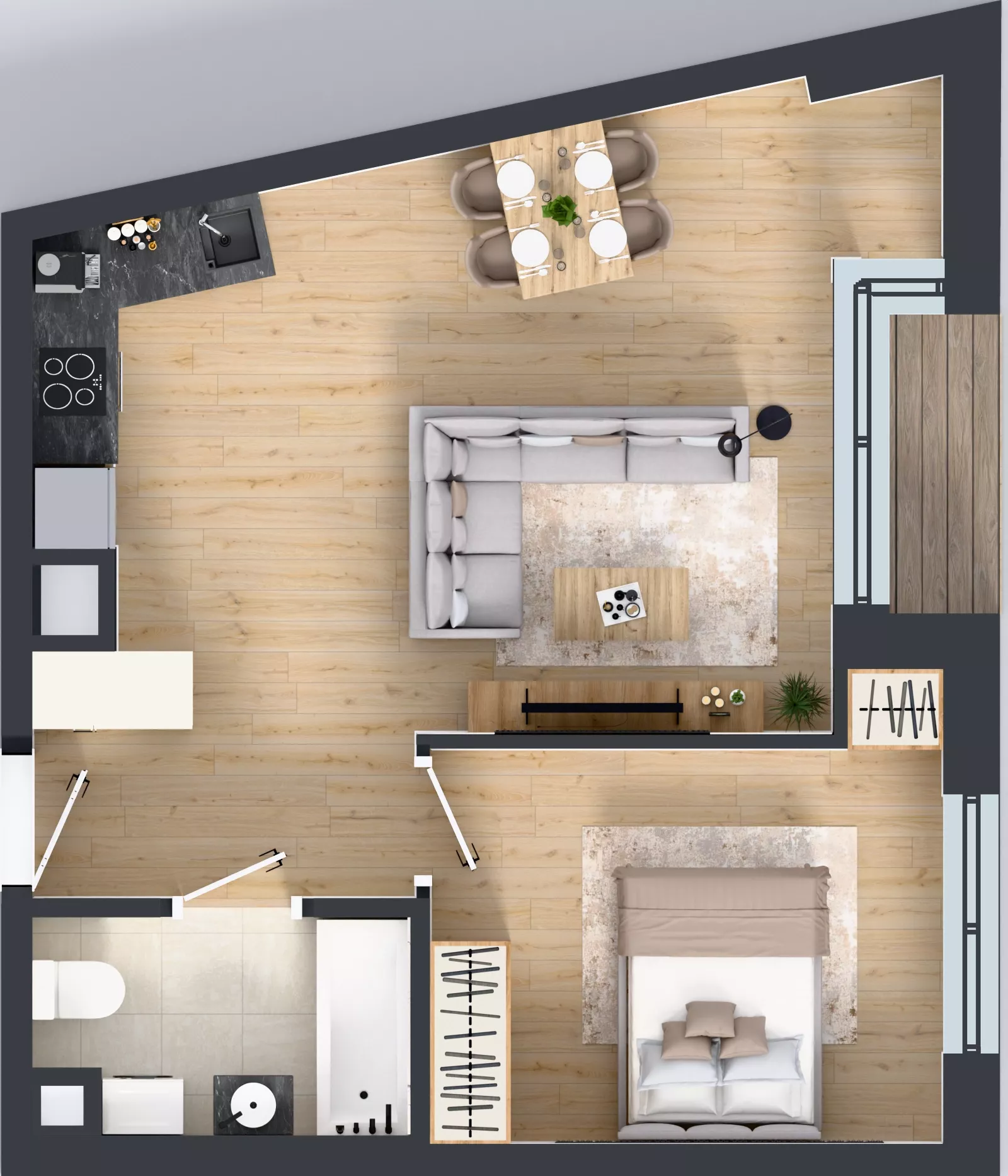 2 pokoje, mieszkanie 45,69 m², piętro 4, oferta nr M030, IKONA Światowida 5, Warszawa, Białołęka, Tarchomin, ul. Światowida 5