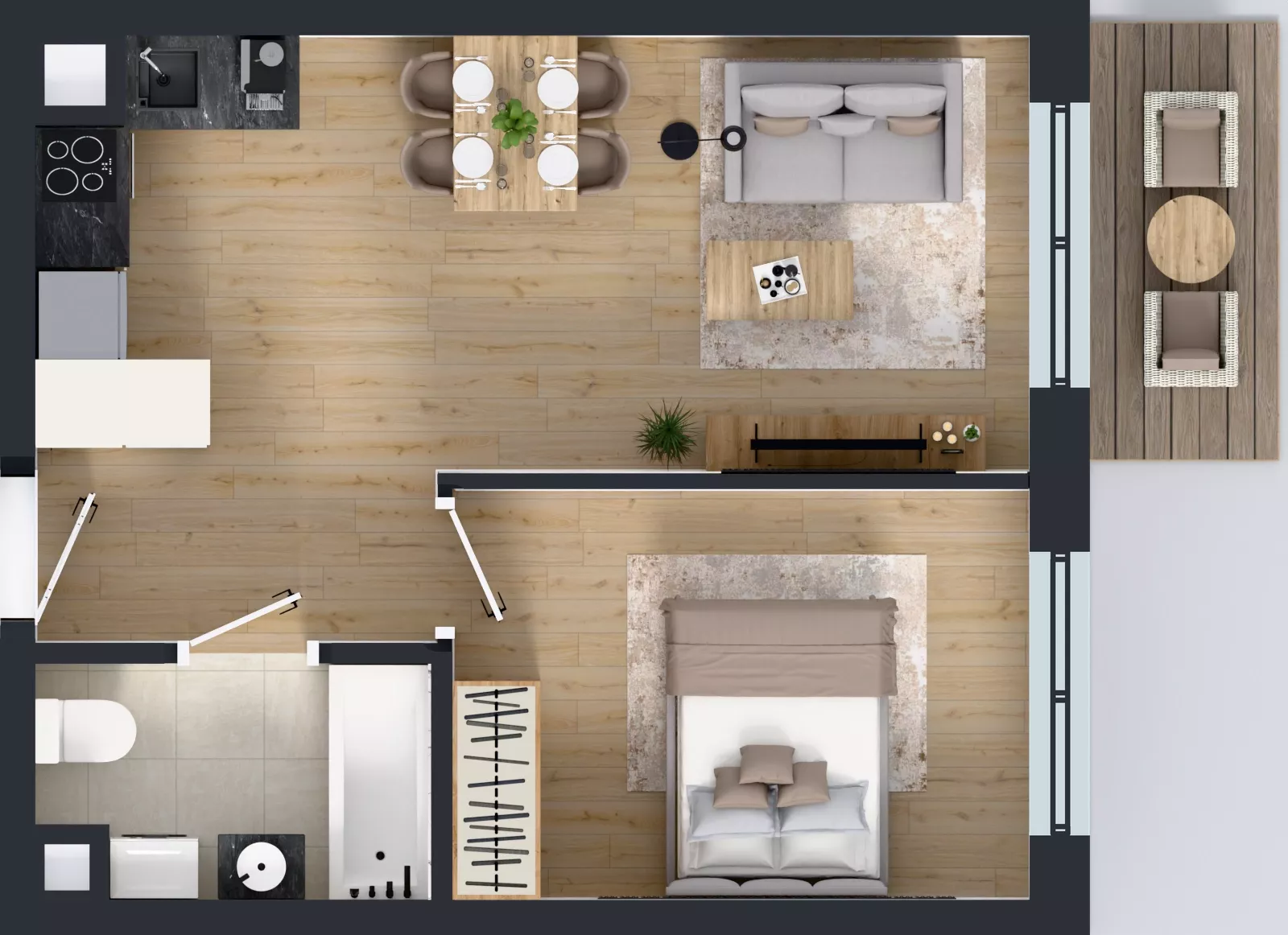 2 pokoje, mieszkanie 38,26 m², piętro 4, oferta nr M031, IKONA Światowida 5, Warszawa, Białołęka, Tarchomin, ul. Światowida 5