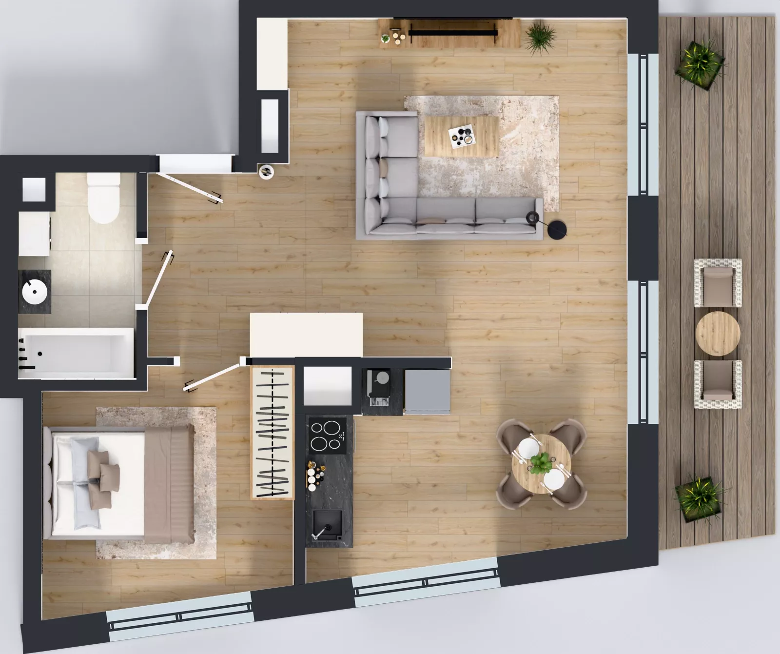 2 pokoje, mieszkanie 51,67 m², piętro 5, oferta nr M042, IKONA Światowida 5, Warszawa, Białołęka, Tarchomin, ul. Światowida 5