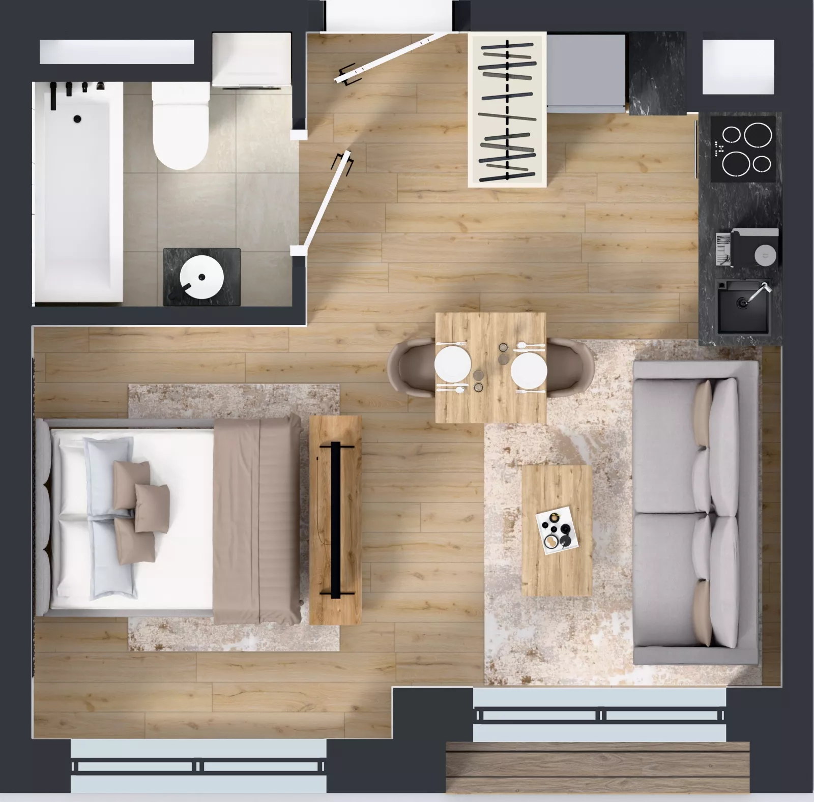 1 pokój, mieszkanie 28,33 m², piętro 6, oferta nr M051, IKONA Światowida 5, Warszawa, Białołęka, Tarchomin, ul. Światowida 5
