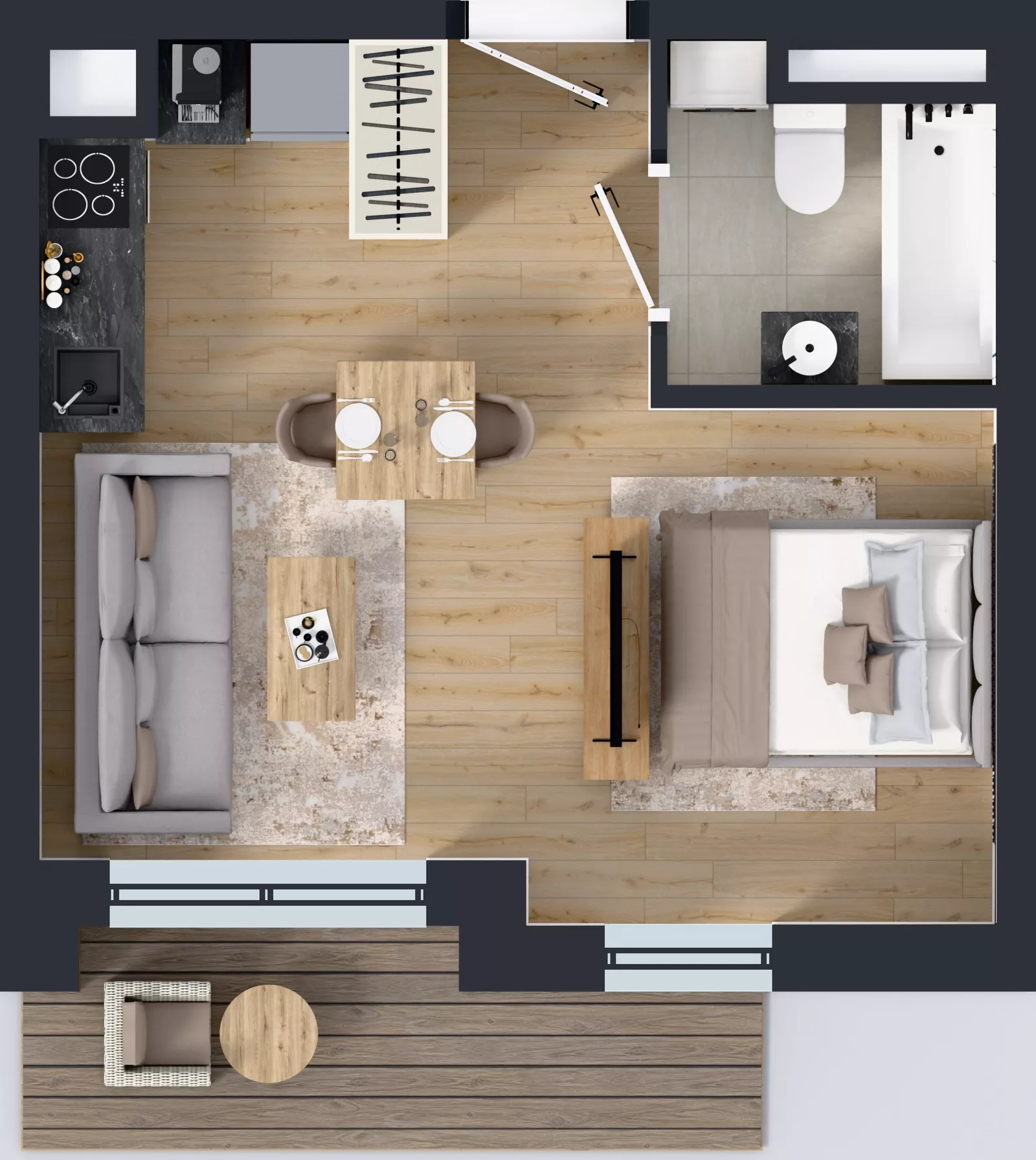 1 pokój, mieszkanie 28,97 m², piętro 5, oferta nr M072, IKONA Światowida 5, Warszawa, Białołęka, Tarchomin, ul. Światowida 5
